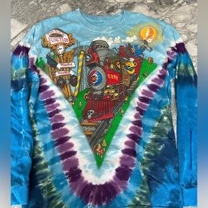 Vintage Grateful Dead Railroad Tye-Dye Long Sleeve T-shirt